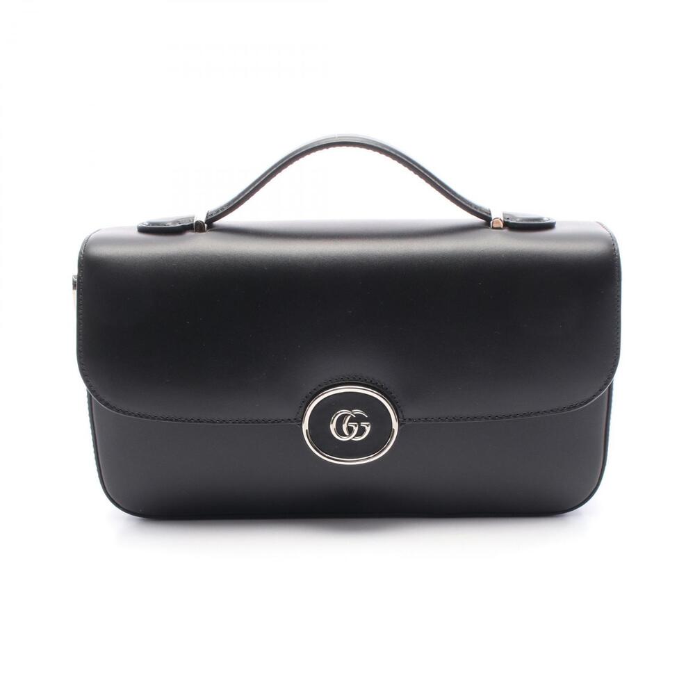 Gucci GG Shoulder Bag Leather Black